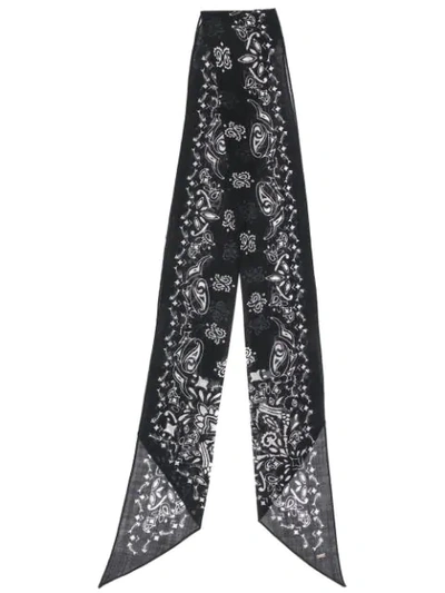 SAINT LAURENT PAISLEY SCARF - 黑色