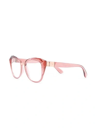 Shop Dolce & Gabbana Cat Eye Glasses In Pink