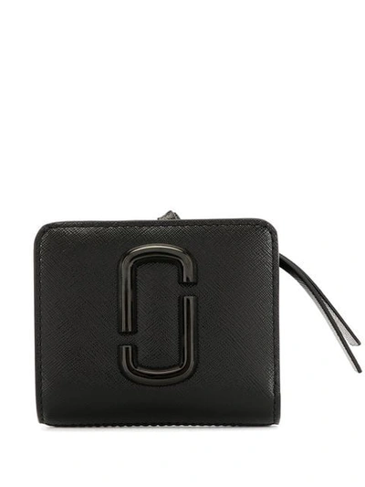 Shop Marc Jacobs The Snapshot Mini Compact Wallet In Black