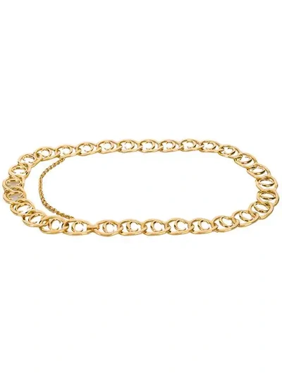 Shop Chloé C Logo Chain Belt In Gold