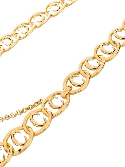 CHLOÉ C LOGO CHAIN BELT - 金色