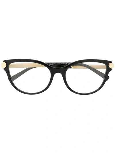 Shop Versace Eyewear Cat Eye Glasses - Black