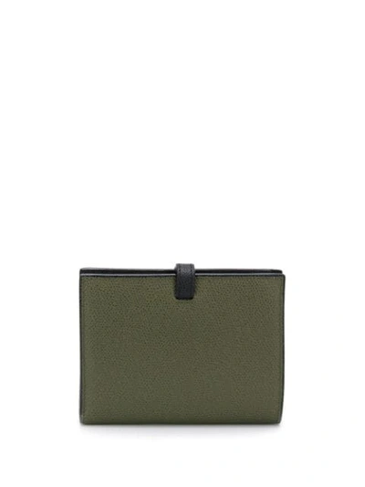 Shop Valextra Foldover Wallet - Green