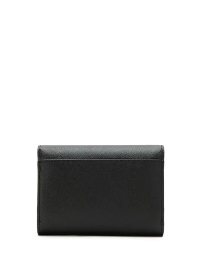 Shop Tory Burch Robinson Foldable Medium Wallet In Black
