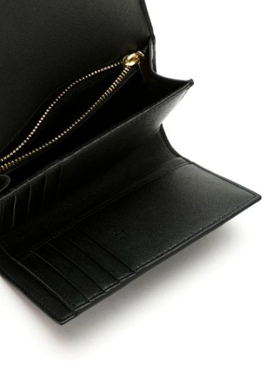 Shop Tory Burch Robinson Foldable Medium Wallet In Black