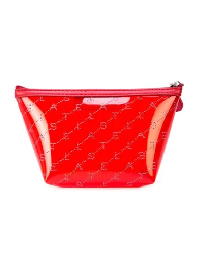 Shop Stella Mccartney Monogram Make Up Bag In Red