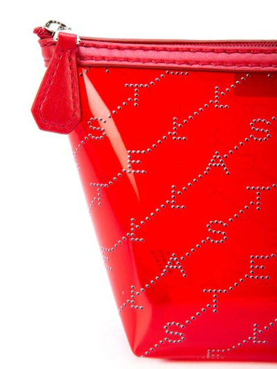 Shop Stella Mccartney Monogram Make Up Bag In Red