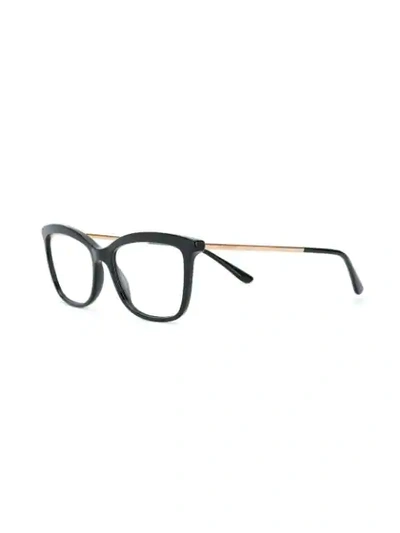 Shop Dolce & Gabbana Cat Eye Glasses In Black