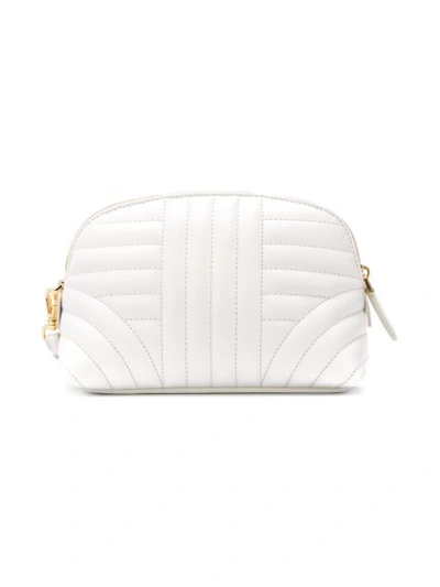 Shop Prada Quilted Leather Make Up Bag - White