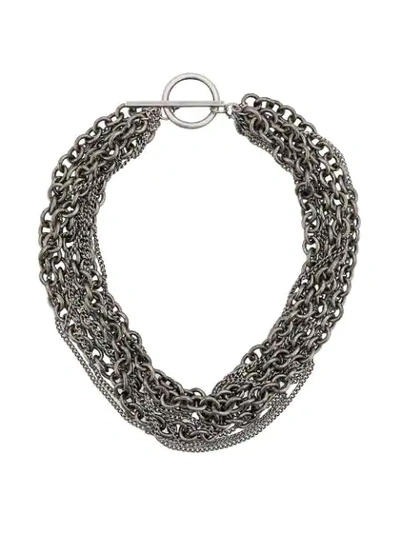 Shop Ann Demeulemeester Multichain Necklace - Silver
