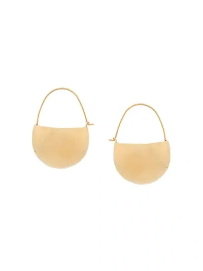 Shop Marni Face Hook Earrings In Gold