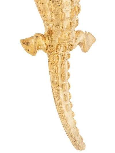 Shop Natia X Lako Long Lizard Earrings In Gold