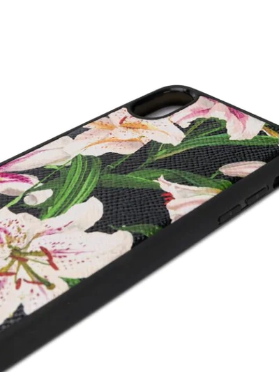 Shop Dolce & Gabbana Floral Print Iphone X Case In Black