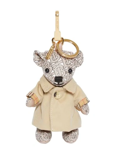 Shop Burberry Thomas Bear Charm In Trench Coat In Neutrals