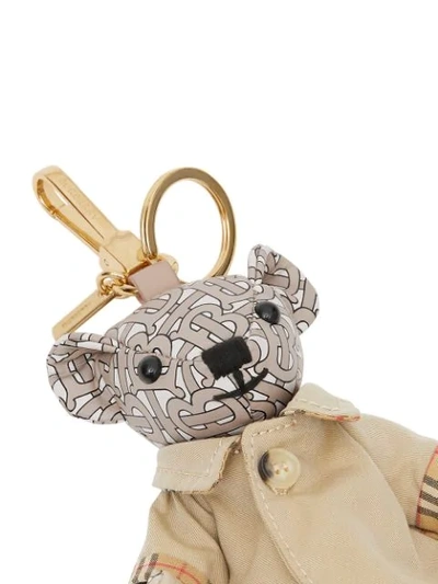 Shop Burberry Thomas Bear Charm In Trench Coat In Neutrals