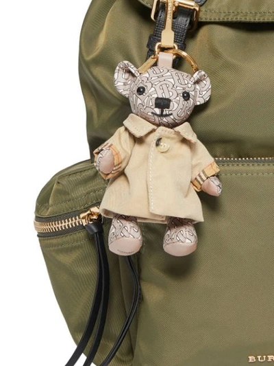 Shop Burberry Thomas Bear Charm In Trench Coat In Neutrals