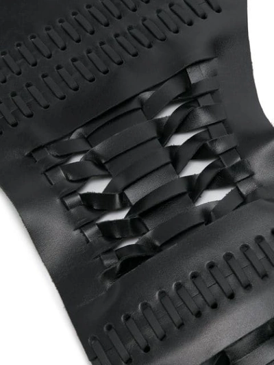 Shop Manokhi Lattice Halterneck Corset Belt In Black
