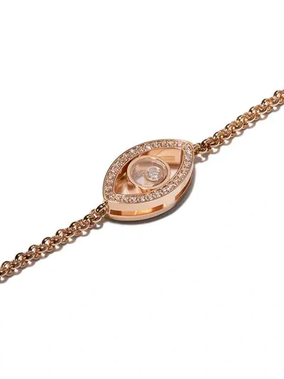 Shop Chopard 18kt Rose Gold Good Luck Charms Diamond Bracelet