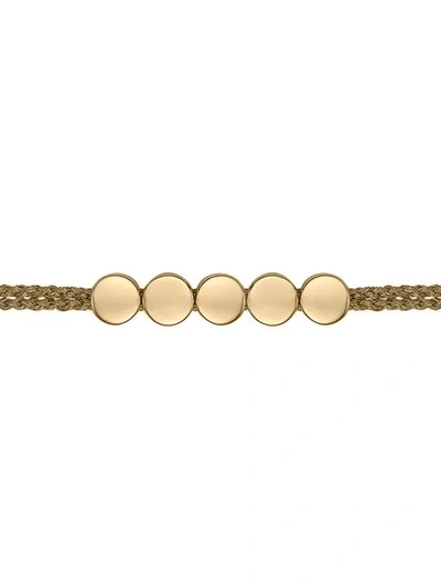 Shop Monica Vinader Linear Bead Gold Metallica Bracelet