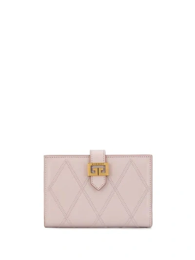 Shop Givenchy Quilted Wallet In Pink