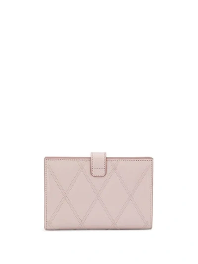 Shop Givenchy Quilted Wallet In Pink