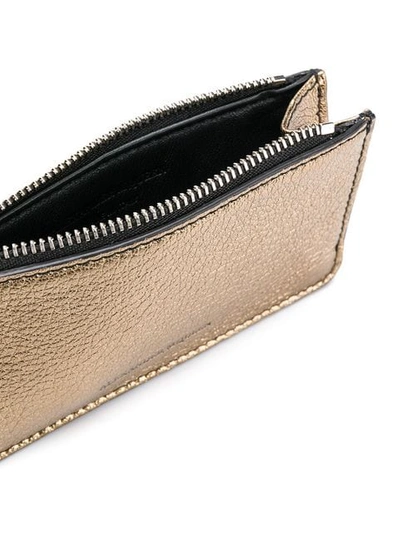 Shop Alexander Mcqueen Zipped Cardholder Wallet In Metallic