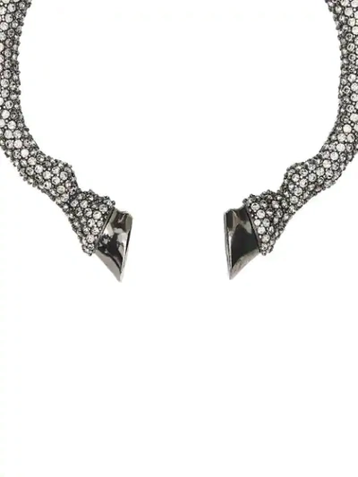 Shop Burberry Crystal Ruthenium In Black M/silver N