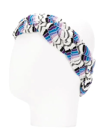 Shop Missoni Braided Headband In Blue