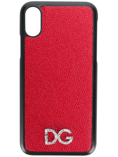 Shop Dolce & Gabbana Logo Iphone X Cover In Red