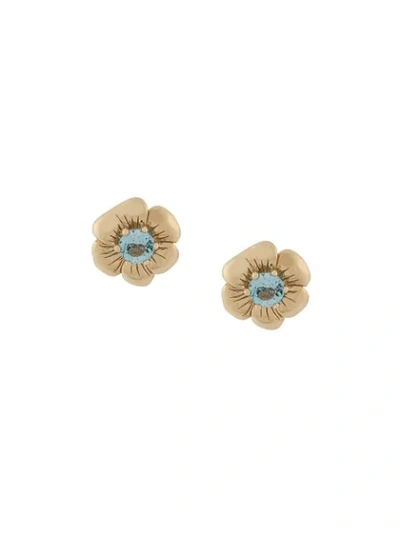 Shop Aurelie Bidermann 18kt Gold Topaz Bouquet Earrings In Metallic