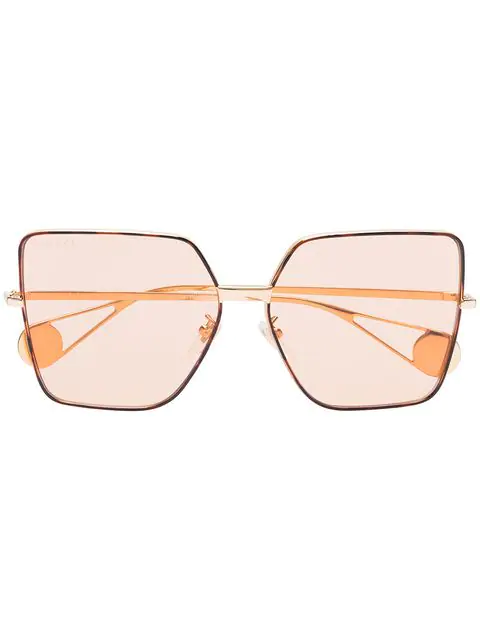 Gucci Rose Gold Tinted Lens Square 