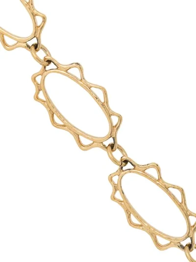Pre-owned Givenchy 1980s Oval-shape Link Necklace In Gold | ModeSens