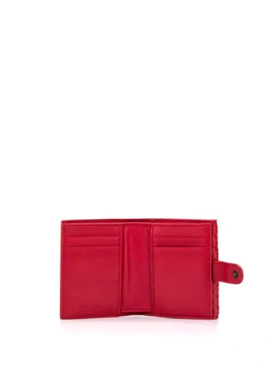 Shop Bottega Veneta Mini Wallet In Red