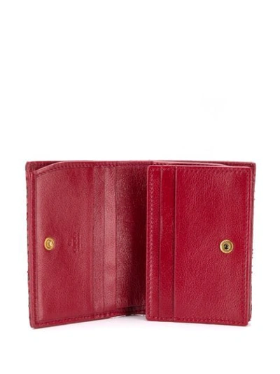 Shop Gucci Snake-print Wallet - Red