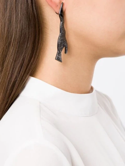 Shop Camila Klein Longo Pinguim Earrings In Metallic