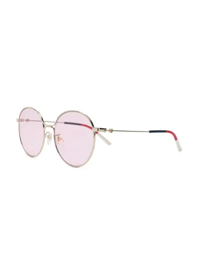 Shop Gucci Aviator Metal Sunglasses In 8055