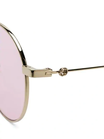 Shop Gucci Aviator Metal Sunglasses In 8055