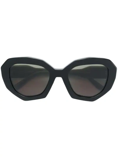 Shop Marni Eyewear Oversized Frame Sunglasses In Black