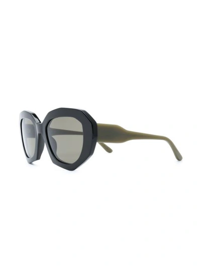 Shop Marni Eyewear Oversized Frame Sunglasses In Black