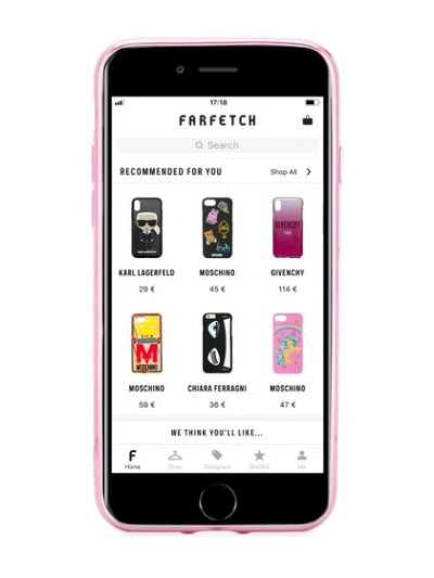CHIARA FERRAGNI FLIRTING金葱IPHONE 8手机壳 - 粉色