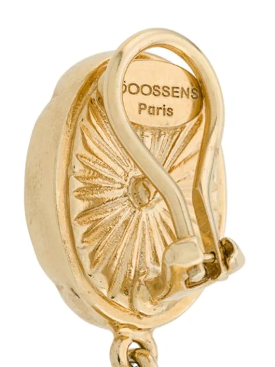 Shop Goossens Cabochons Clip Earrings In Gold