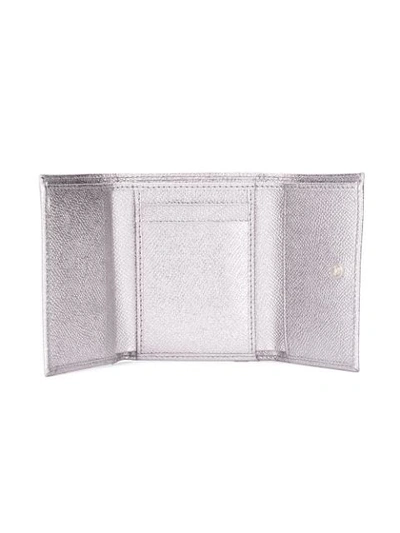Shop Dolce & Gabbana Crystal Dg Logo Wallet In Silver
