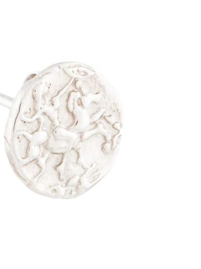 Shop Natasha Schweitzer Coin Stud Earrings In Silver