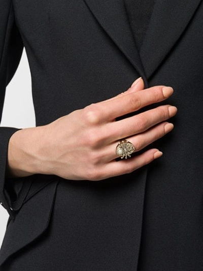 Shop Alexander Mcqueen Spider Ring In Gold