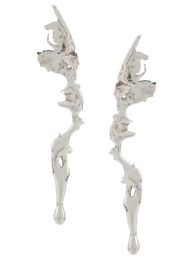 Shop Annelise Michelson Lava Earrings In Silver