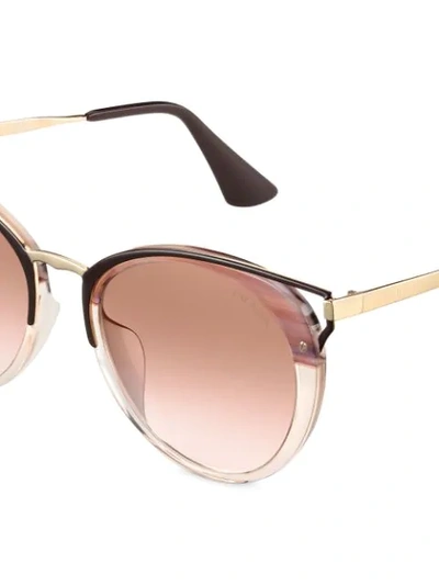 Shop Prada Cinéma Sunglasses In Brown