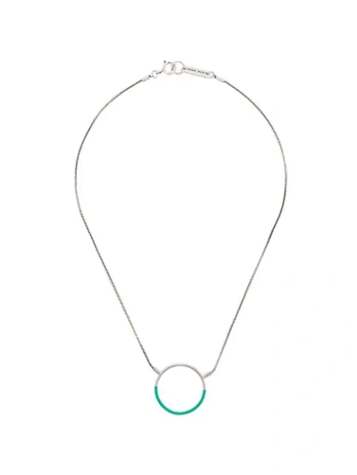 Shop Isabel Marant Circular Choker Necklace In Silver
