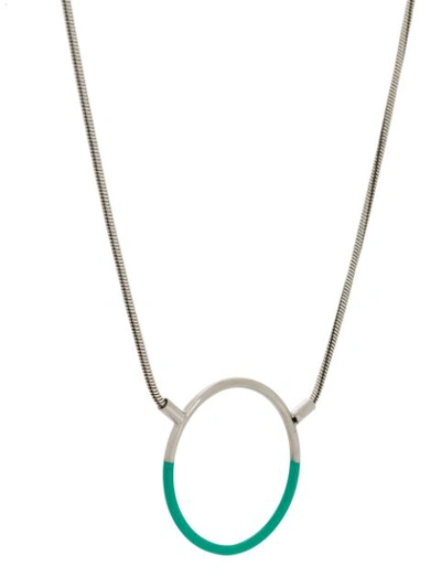 Shop Isabel Marant Circular Choker Necklace In Silver