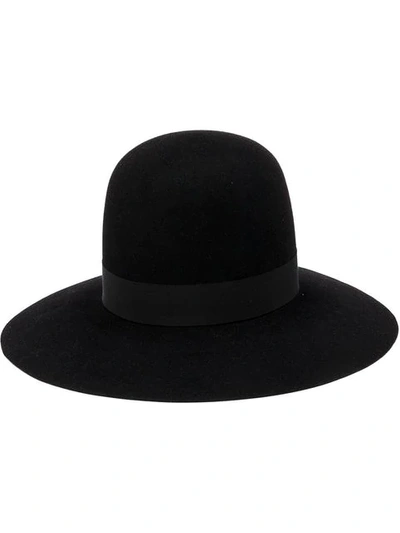 Shop Maison Margiela Wide Brim Hat In Black