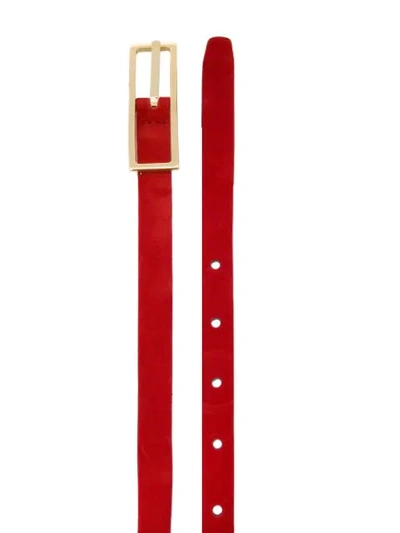 Shop Simonnot Godard Thin Belt In Red
